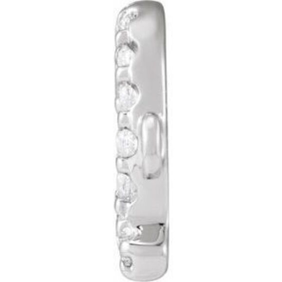 Kazi Luxury 14K White .07 CTW Natural Diamond Initial Q Link